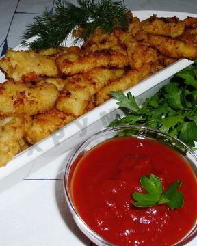 Кальмары в панировочных сухарях Хрустящие палочки