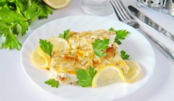 камбала в сливках