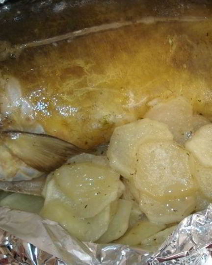 Рецепт карпа в фольге с картошкой