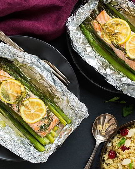 Рецепт красной рыбы в фольге с лимоном