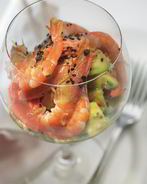 Креветки с авокадо