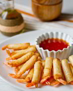 Креветки с имбирем в тесте фило