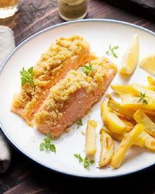 Лосось в картофельной корочке