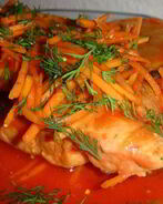 Рыба в маринаде с морковкой