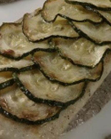 Рецепт щуки под чешуей из цукини