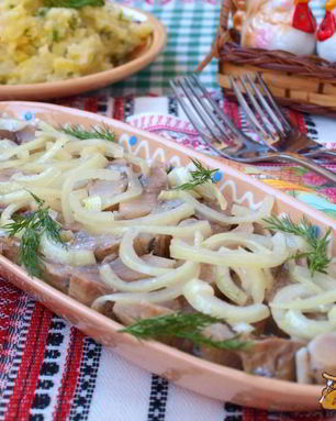 Сельдь в лимонном маринаде