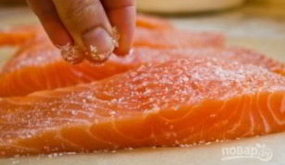 семга в глазури