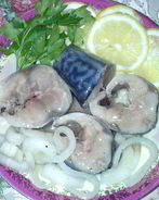 Скумбрия соленая кусочками
