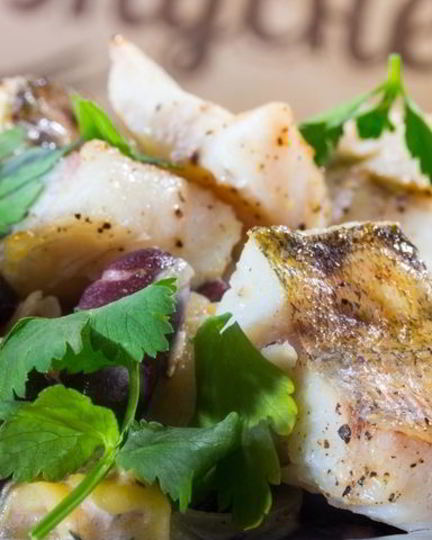 Рецепт судака с пастой под сливочным соусом