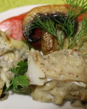 Треска под соусом Бешамель