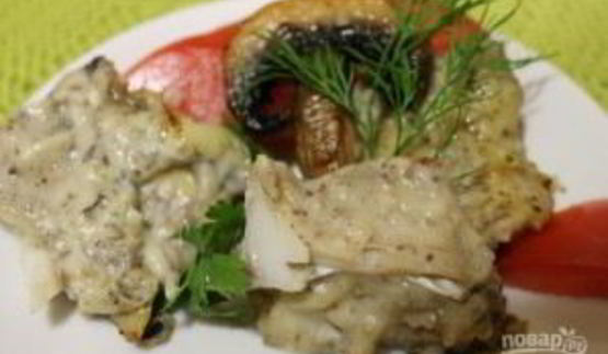 треска под соусом бешамель