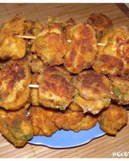 Рецепт шашлычков из курицы в панировке