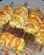 Шашлычки с цукини и фаршем