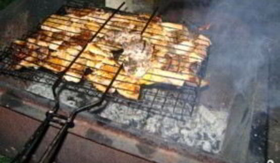 шашлык из форели на решетке