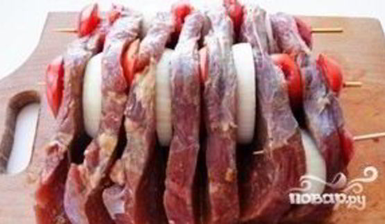 шашлык из говядины в духовке
