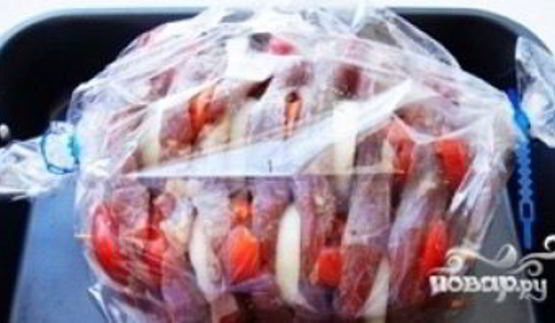 шашлык из говядины в духовке