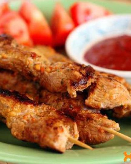 Рецепт шашлыка из индейки на шпажках