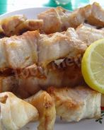 Шашлык из рыбы, белуги