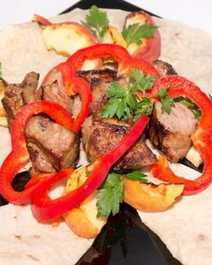 Рецепт шашлыка из свинины и яблок на гриле