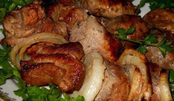 шашлык из свинины классический с лимоном