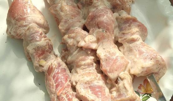 шашлык из свинины маринованной в кефире
