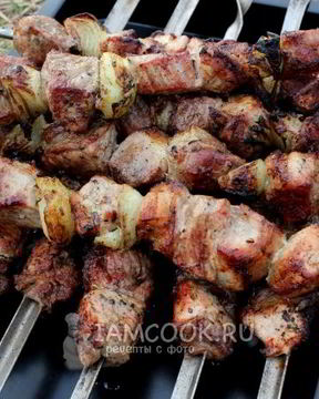 Шашлык из свинины с луком в армянском маринаде