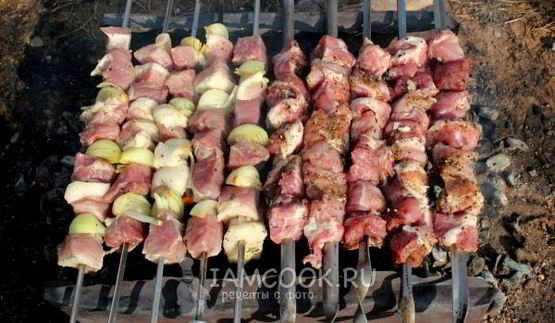 шашлык из свинины с луком в армянском маринаде