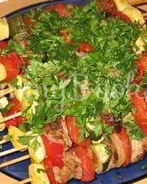 Шашлык с овощами в духовке