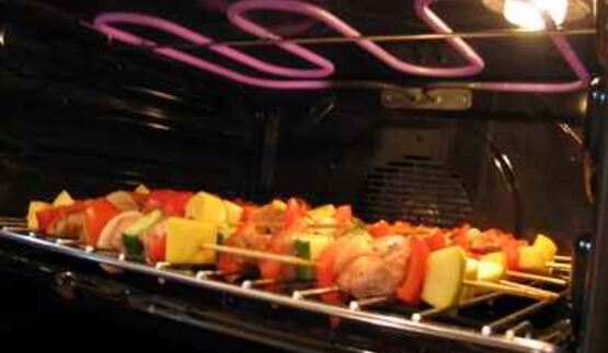 шашлык с овощами в духовке