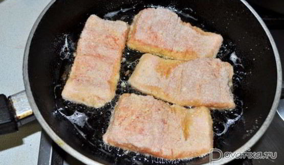 шницель из семги, лосося, форели