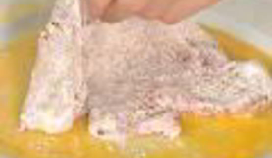 свиной шницель с яблочным соусом