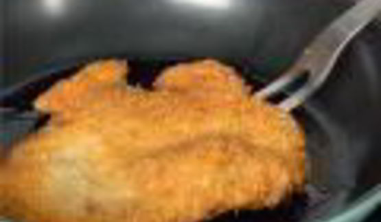 свиной шницель с яблочным соусом