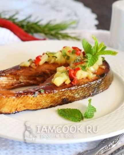 Рецепт стейка из семги на сковороде