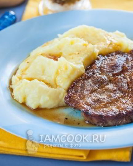 Рецепт стейка из свинины на сковороде гриль