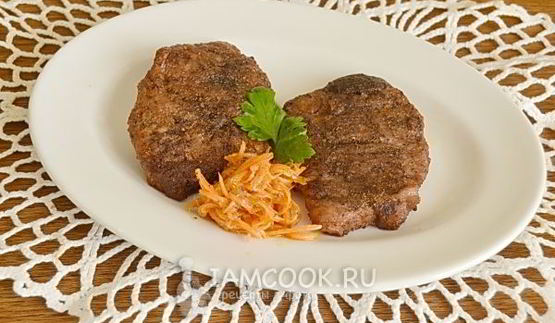 стейк из свинины в фольге