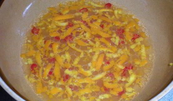 стейк по-карибски в маринаде с апельсинами и чили