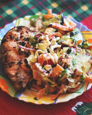 Стейк семги с лаймом и травами