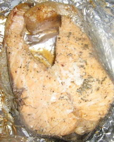 Рецепт стейка семги в духовке в фольге