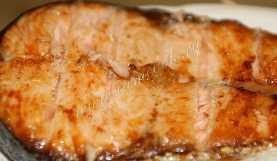 стейки из семги на углях