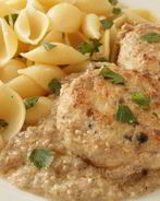 Куриные тефтели в пикантном грибном соусе