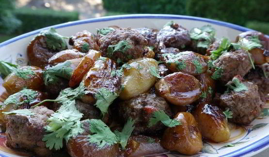 тефтельки из ягнятины с инжиром и луком-шалотом