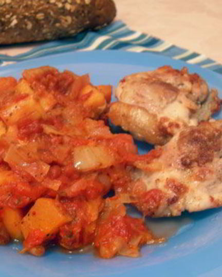 Рецепт тыквенного гарнира по-гречески