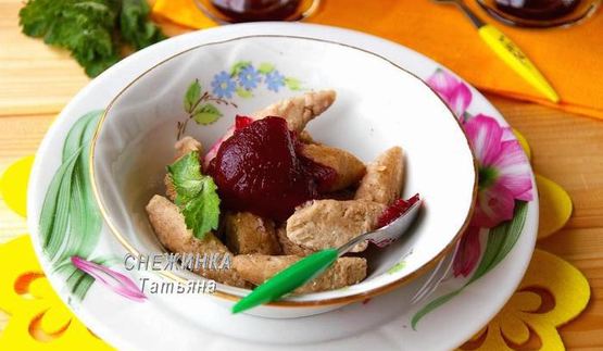 ленивые вареники лайт с ягодным киселем