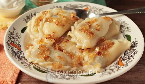 вареники из заварного теста с картошкой и грибами