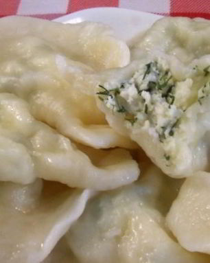 Вареники на кефире с творогом