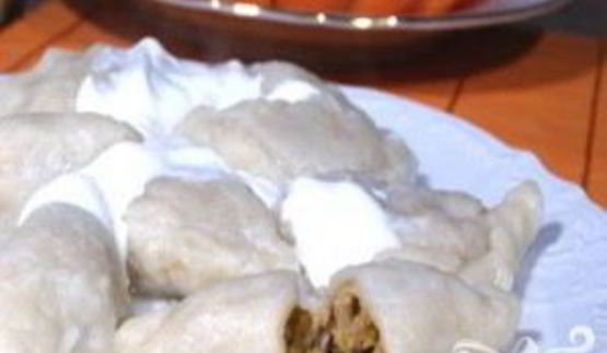 вареники с курицей и капустой