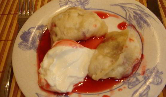 вареники с вишней на пару