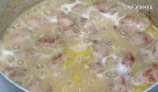 бланкет с куриными сердечками