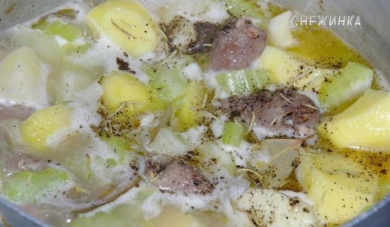 бланкет с куриными сердечками