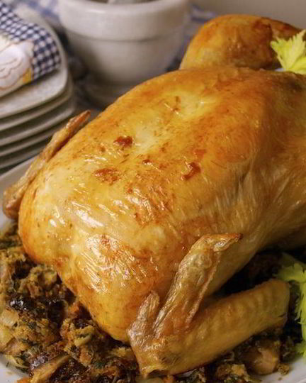 Рецепт жаркого из фаршированной курицы